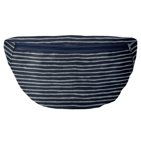 Banana bag striped silver dark blue