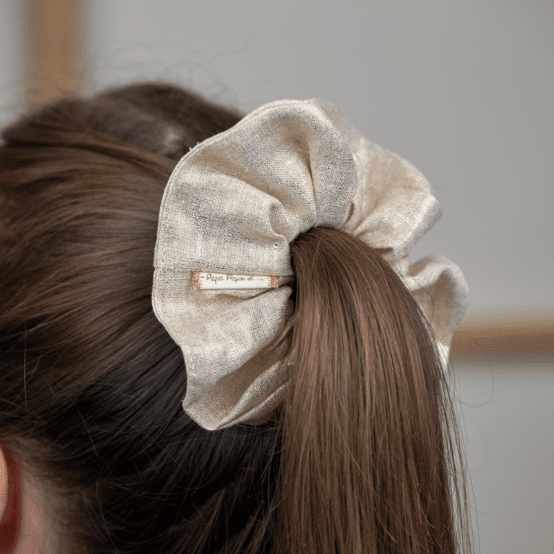 Scrunchie  glitter linen