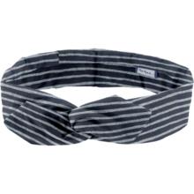 Wire headband retro striped silver dark blue
