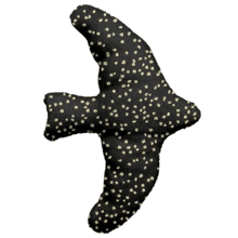 swallow clip glitter black