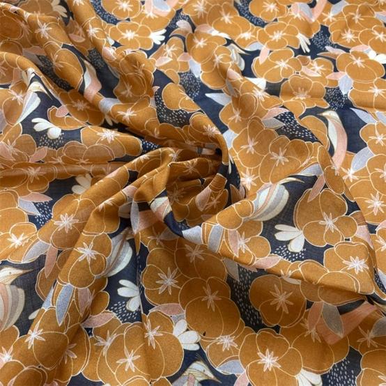 Cotton veil fabric coton d'or
