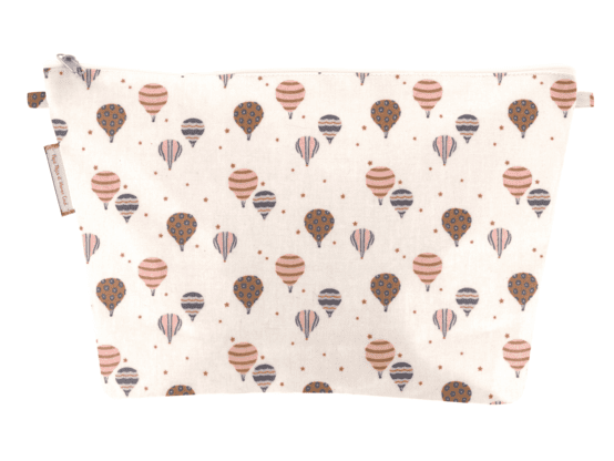 Cosmetic bag with flap montgolfiere