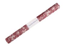 35cm coated fabric coupon ex2341 floral foliage burgundy
