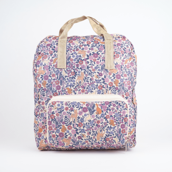 Foldable rucksack Gaby comptine enchantée rose