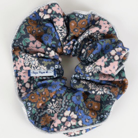 Large Piping Scrunchie monet lilas
