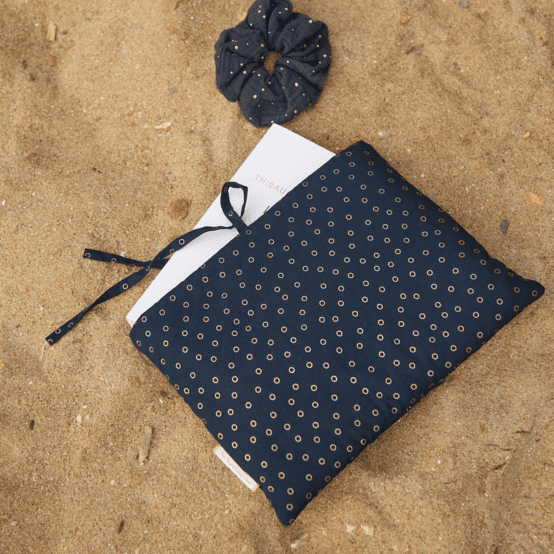 Paperback book pouch bulle bronze marine