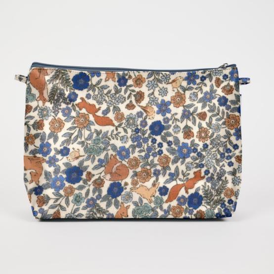 Cosmetic bag with flap comptine enchantée