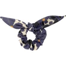 Bunny ear Scrunchie pensées marines