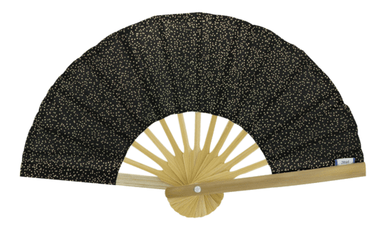 Hand-held fan glitter black