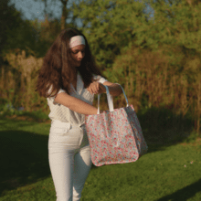 Shopping bag porcelaine rosée