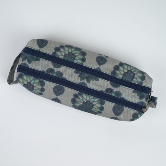 Double compartment school kit lotus vert