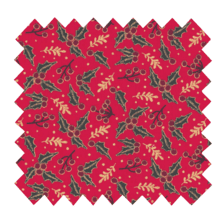 Cotton fabric ex2252 red holly