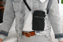 Quilted phone pocket moumoute noire