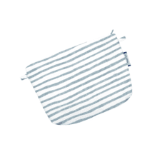 Tiny coton clutch bag striped blue gray glitter