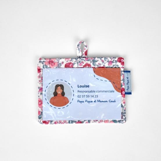 Badge Holder rose grenadine