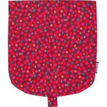 Flap of small shoulder bag pompons cerise