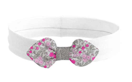 Jersey knit baby headband serenade fluo