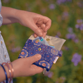 zipper pouch card purse lavandula