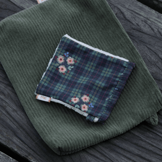 Makeup Remover cotton tartan fleuri