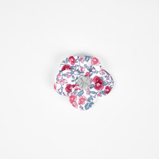 Flower petal hair slide small  rose grenadine