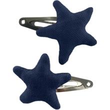 Star hair-clips navy blue