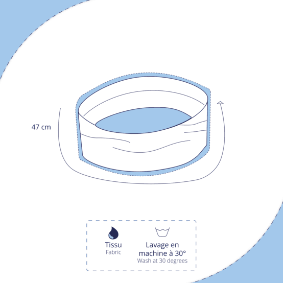 Stretch jersey headband  white eggplant stripe