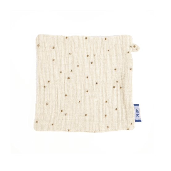 Makeup Remover cotton gaze pois or écru