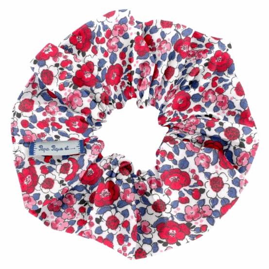 Scrunchie rouge corolle