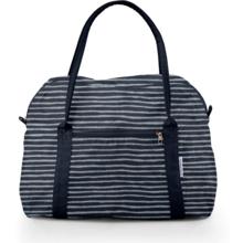 Bowling bag  striped silver dark blue