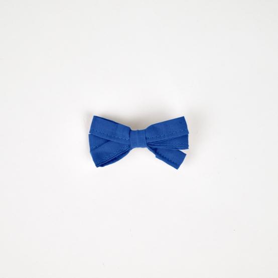 Ribbon bow hair slide navy blue