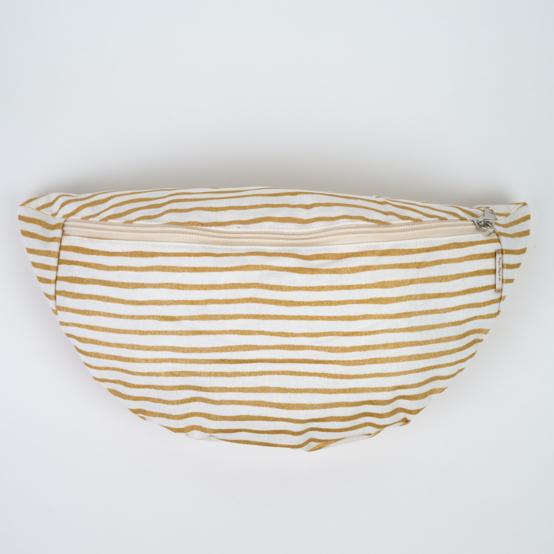 Banana bag rayé or blanc