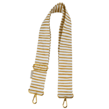 Wide shoulder strap rayé or blanc