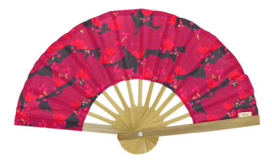 Hand-held fan féérie fuchsia