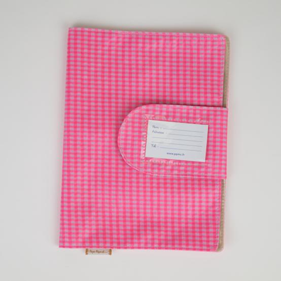 Health book cover neon pink gingham