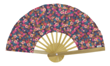 Hand-held fan hippie fleurie