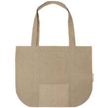Foldable tote bag golden linen
