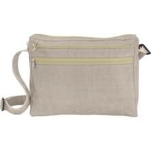 Base of satchel bag silver linen