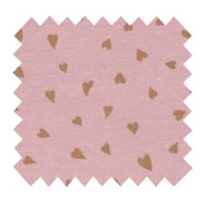 Jersey fabric caramel heart pink
