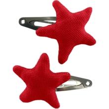 Star hair-clips red