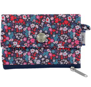 zipper pouch card purse romance fleurie