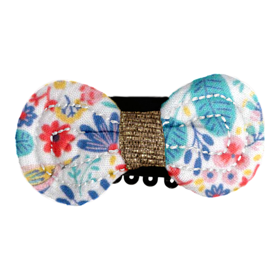 Noeud Anti-Glisse hair slide champêtre bleuté