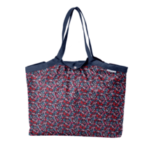 Pleated tote bag - Medium size romance fleurie