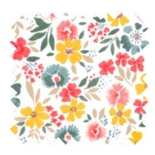 Coated fabric ex2512 multicolored watercolor pansies