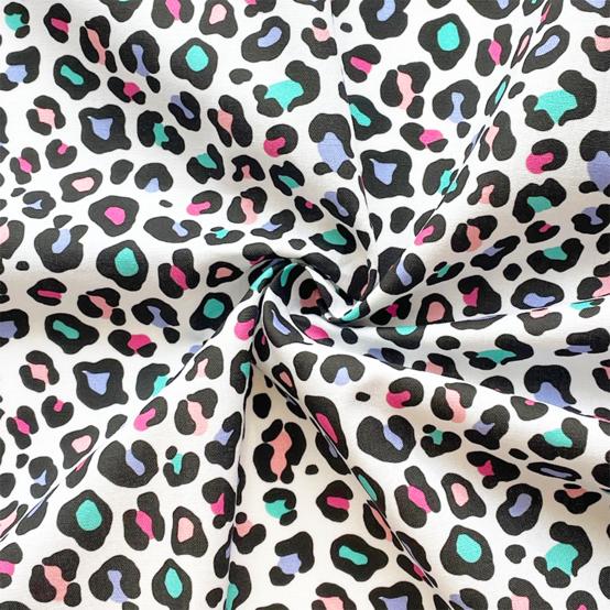 Cotton fabric ex2505 multicolored leopard