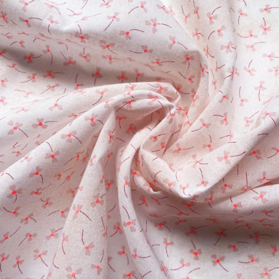 Cotton veil fabric ex2473 fleurette fluo