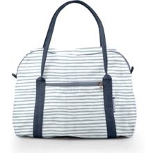 Bowling bag  striped blue gray glitter