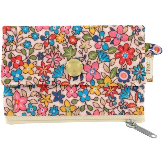 zipper pouch card purse mille et une fleurs