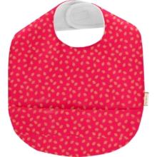 Coated fabric bib feuillage or rose