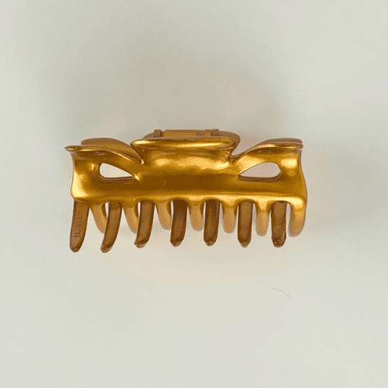 Small Classic Hair Clip lacquered gold