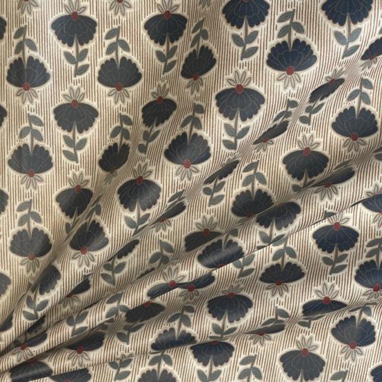 Coated fabric ex2579 navy ochre shanti